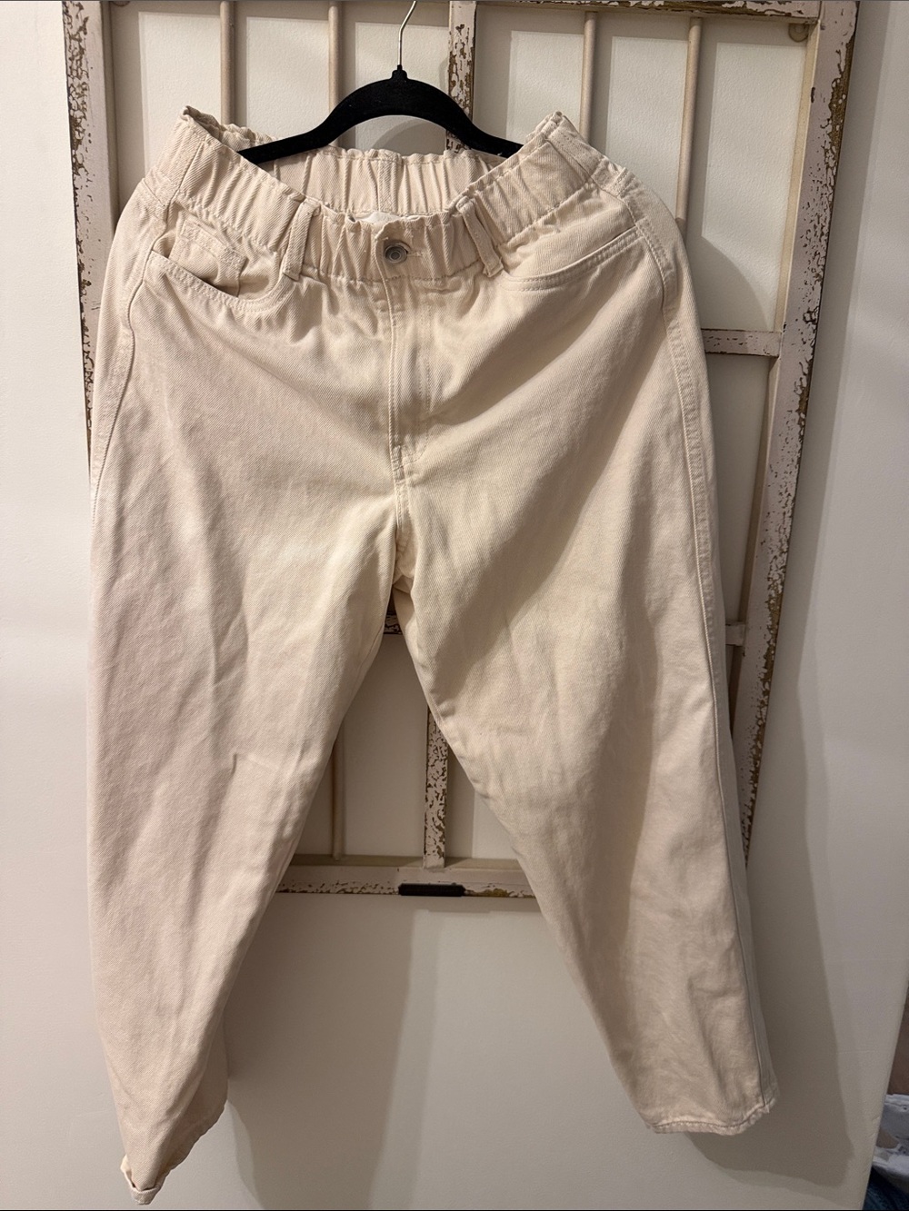 H&M Beige Elastic Waist Trousers